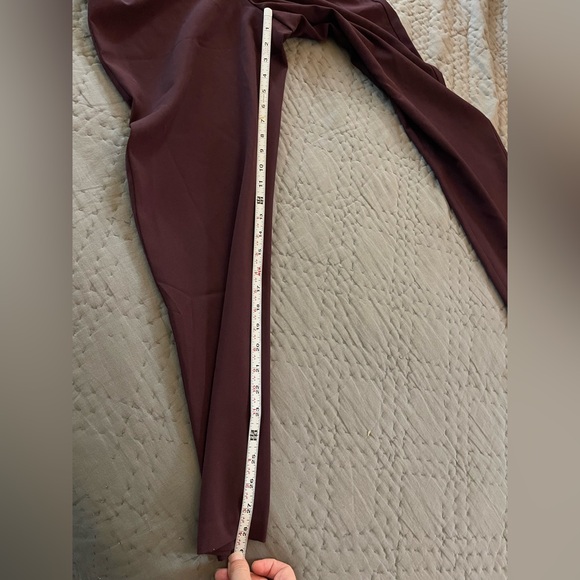 White House Black Market Burgundy Pleated Collar Jumpsuit Sz 8 Holidays Dressy - Picture 12 of 16